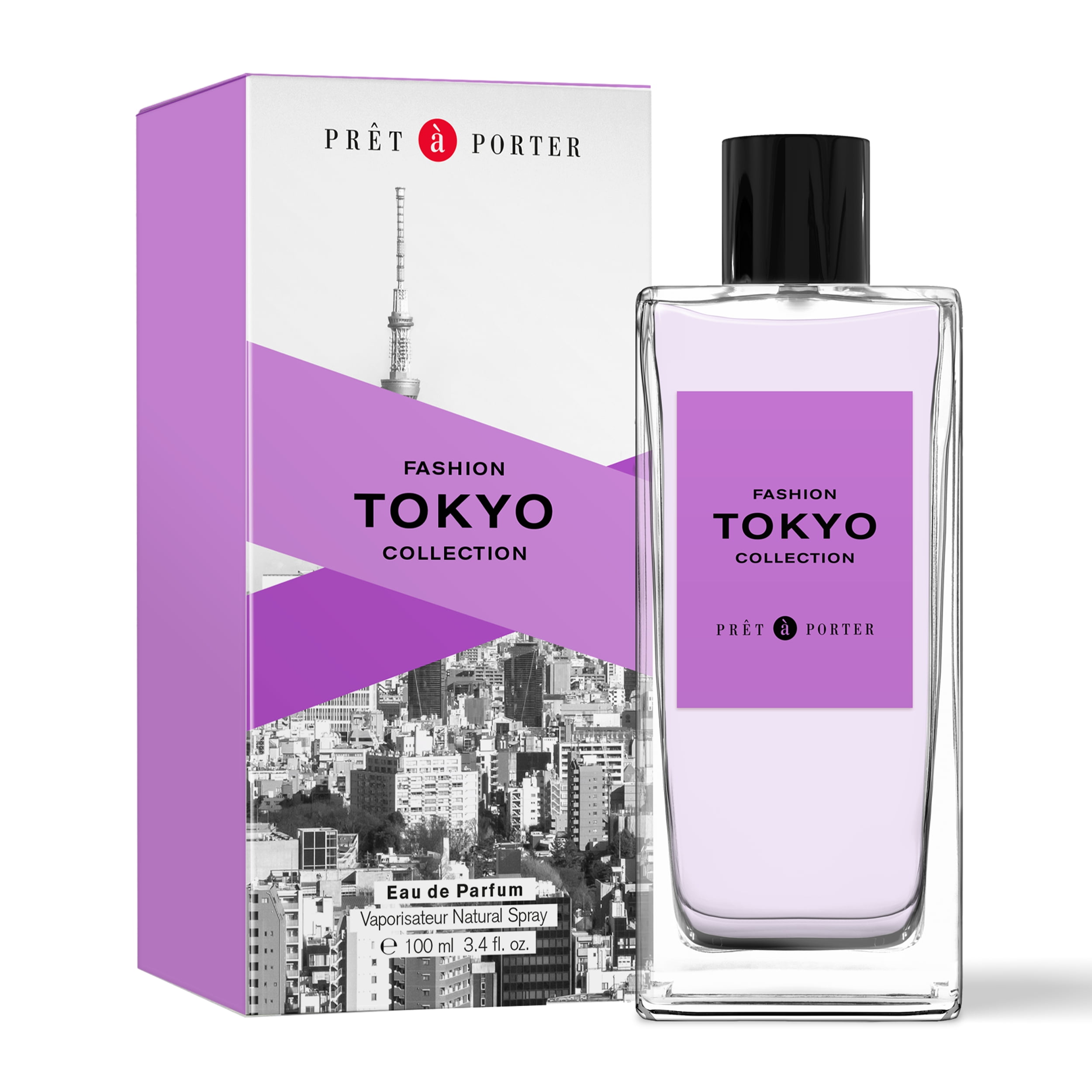 Prêt à Porter Tokyo Fruity Floral Eau de Parfum for Women, Cherry Blossom, Pear, Peony, 3.3oz