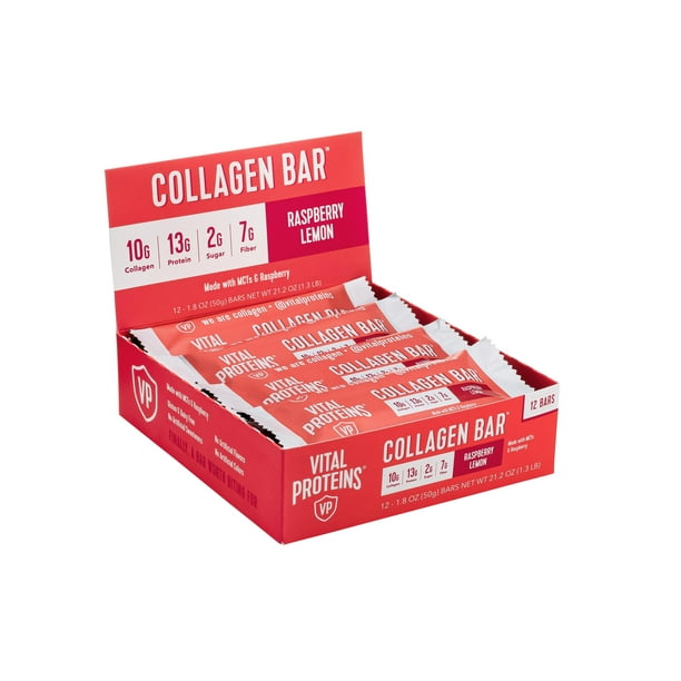 Vital Proteins, Collagen Bar, Raspberry Lemon, 1.8 oz, 12 CT Walmart