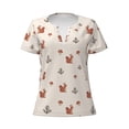 thumbnail image 2 of Uemuo Cute Squirrel Drawing Women's Deep V-Neck Low Cut Tops - Casual Loose Fit with Stainless Steel Loop, Soft, Breathable, Perfect for Office, Travel, and Daily Wear-Medium, 2 of 5