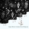 thumbnail image 6 of Black White Gothic Hand Snake Bat Pattern Shower Curtain 36"x72" ,Bathroom Decorative Shower Curtains Set with 12 Hooks,Modern Waterproof Washable Shower Curtain, 6 of 6