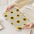 thumbnail image 3 of Howayme Melamine Plastic Serving Tray, 12.9"x9.6" Large Shatterproof Decorative Food Tray for Restaurant, Parties, Kitchen & Outdoor Use, Checkered Sunflower Pattern, 3 of 6