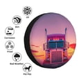 thumbnail image 4 of KLL Sunset Truck Highway Pattern 14-17 inch Spare Tire Cover Universal Wheel Protector for Truck SUV Trailer Camping Rv Tire Covers-15 inch, 4 of 6