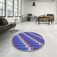 thumbnail image 4 of Ahgly Company Machine Washable Indoor Round Transitional Purple Amethyst Purple Area Rugs, 3' Round, 4 of 7