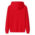 thumbnail image 5 of ZCFZJW Big and Tall Hoodie Tops for Men Fall Lightweight Casual Drawstring Long Sleeve Hooded Pullover Sweatshirts Trendy Solid Color Athletic Shirts with Pockets Red XL, 5 of 9