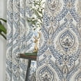 thumbnail image 6 of Curtainking 100% Blackout Curtains 96 in Blue Damask Medallion Window Curtains for Bedroom Grommet Thermal Insulated Drapes for Living Room Vintage Luxury Window Treatments Set 2 Panels, 6 of 7