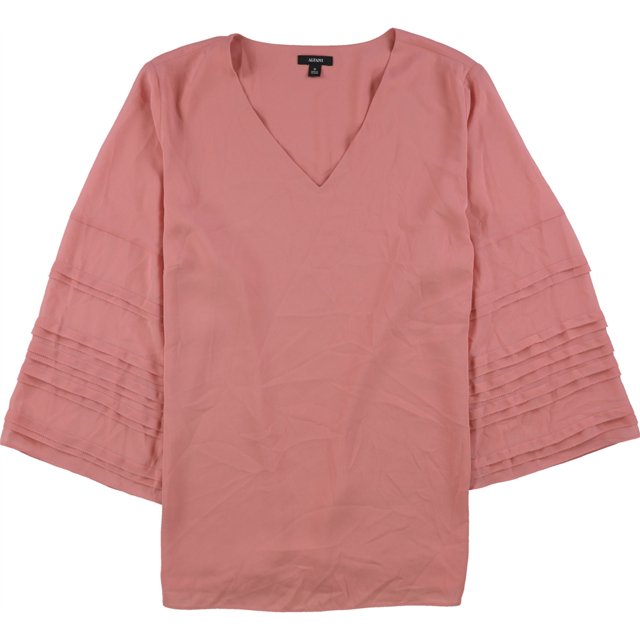 Alfani Blusa con mangas de ilusión para mujer, rosa, 3X