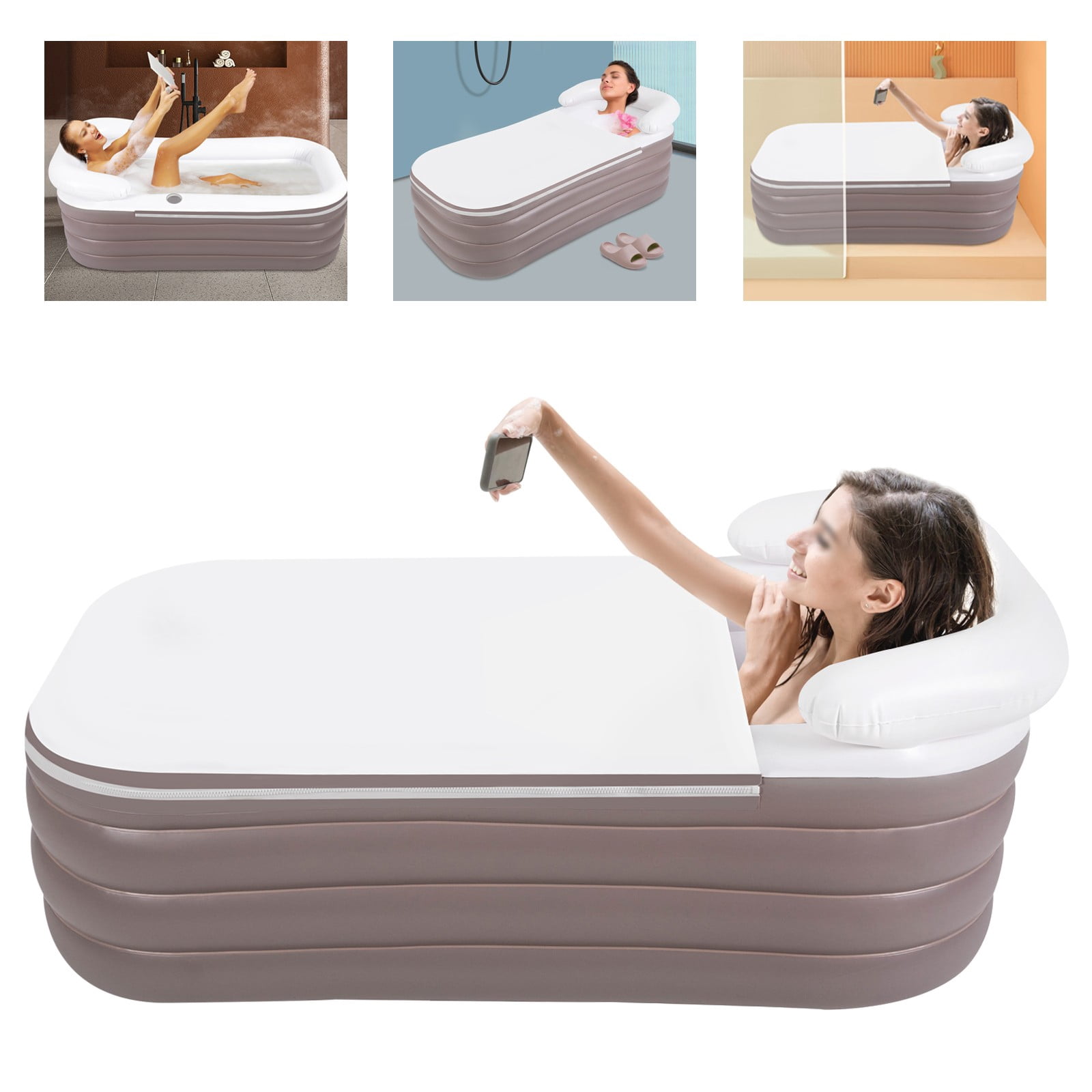 Foldable Inflatable Bathtub with Electric Pump for Home Spa Relaxation