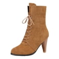 thumbnail image 1 of B91xZ Bottes à Plateforme pour Femmes Bottes Chelsea Mode Confort Talon Bas Bottines, Marron 8, 1 of 5