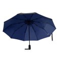 thumbnail image 1 of Paraguas plegable impermeable a prueba de viento, para viajes, negocios, apertura automática, paraguas grandes para lluvia, color azul, 1 of 8