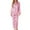 Pink, variant on Bosfbaoi Women's Pajama Sets Silky Satin Cute Pjs 2 Piece Loungewear Soft Long Sleeve Button up Ladies Sleepwear S-XL
