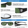 thumbnail image 6 of TINHAO Wrap Around Fit Over Glasses Sunglasses for Men with Hard Case, Polarized UV400 Prescription Glasses for Driving Fishing Cycling Hiking Outdoor Sport, 6 of 7