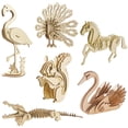 thumbnail image 1 of Puzzle 3D de madera con forma de esqueleto de animal salvaje, juego de 6 piezas i-Chony, 1 of 6