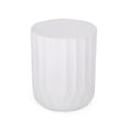 thumbnail image 4 of Cylindrical Outdoor Side Table, Inverted Scallop Edge Accent Table, Lightweight Concrete Minimalist End Table, No Assembly Required, 4 of 5