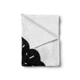 thumbnail image 2 of Dessert Soft Flannel Fleece Throw Blanket, Life is too Short to Skip Dessert Wordsd Muffin Silhouette with Cherry, Cozy Plush for Indoor and Outdoor Use, 50" x 70", Red Black and White, by Ambesonne, 2 of 6