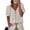 Brown, variant on Women's Short Sleeve Sweater Spring Summer Crochet Knit Tops V Neck Striped Button Down Dressy Casual Blouses