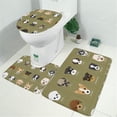 thumbnail image 2 of Dog Breeds Bathroom Rugs Sets 3 Piece,Toilet Cover Set,Absorbent Non Slip Bathroom Mats Sets with U-Shaped Contour Rug Toilet Rug Set, 2 of 5