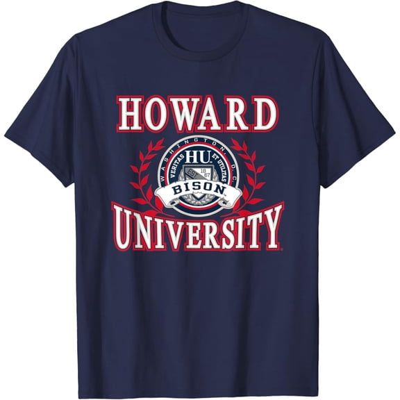 Howard University Bison Laurels Vintage T-Shirt NAVY Unisex S-5XL Hot Trending Shirt, Vintage Birthday Gift