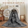 thumbnail image 4 of UERMEI 8x10 Washable Area Rugs for Living Room, Modern Vintage Printed Rug, Vacuum-Friendly, Non Slip Indoor Rug for Bedroom Dining Room Home Decor Carpet, Black, 4 of 8