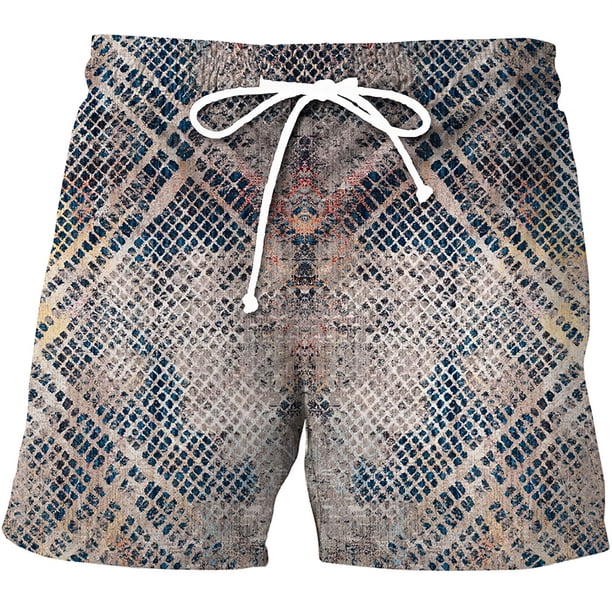 WILLBEST Pantalones Cortos Deportivos Ligeros con Estampado de Leopardo para Hombre, para Playa, Informales, para El Hogar