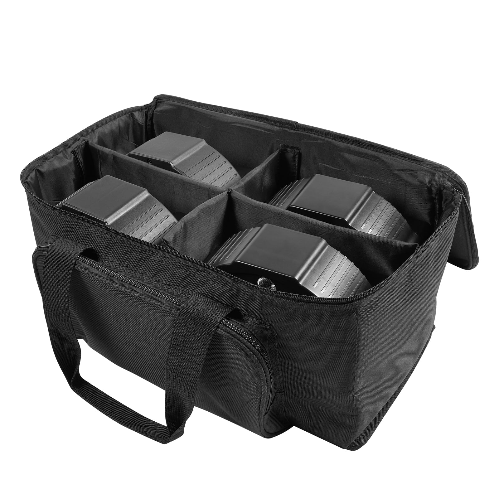 DJ Par Light Bag for 4 Par Lights, 18*18*10CM LED Stage Light Storage Bag, Black