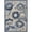 Blue & Grey, variant on 10 x 13 ft. Floral Non Skid Indoor & Outdoor Rectangle Area Rug - Red