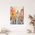 thumbnail image 4 of Old Amsterdam City Cyclist Watercolour Unframed Wall Art Print Poster Home Decor Premium, 4 of 5