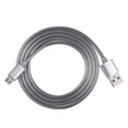 thumbnail image 2 of Cable de carga micro USB 1m Hugo Plata 2.4A Sincronización de datos, 2 of 8
