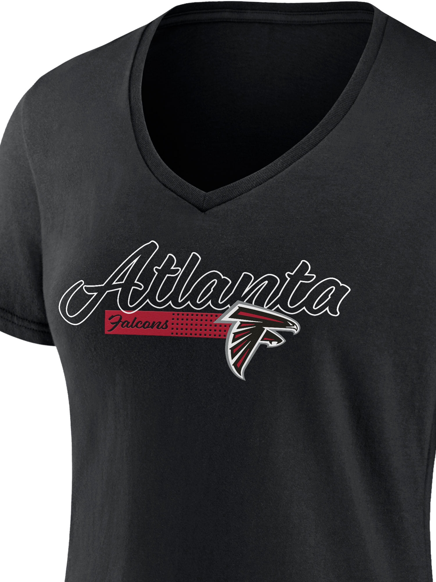 NFL Atlanta Falcons Women's Cotton Black Short Sleeve T-Shirt