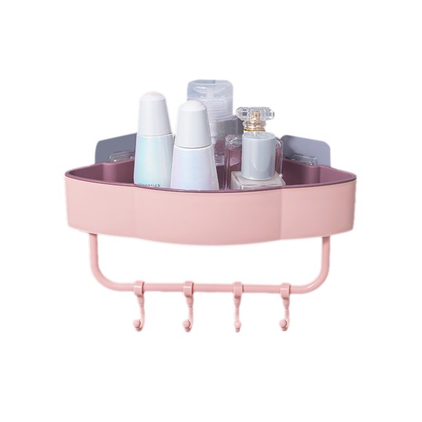 Estante De Ducha De Esquina De Pared, Estante Triangular Con Gancho, Estante De Baño, Soporte De Estante De Ducha De Champú, Estante De Almacenamiento De Cocina, Organizador Minnieouse HA024015-01