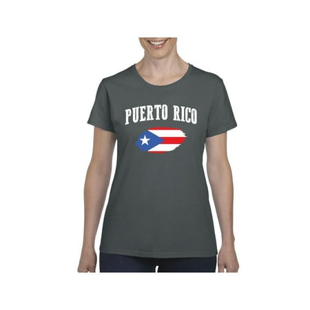 Puerto Rico State Flag Women Shirts T-Shirt Tee (Best Looking Puerto Rican Women)
