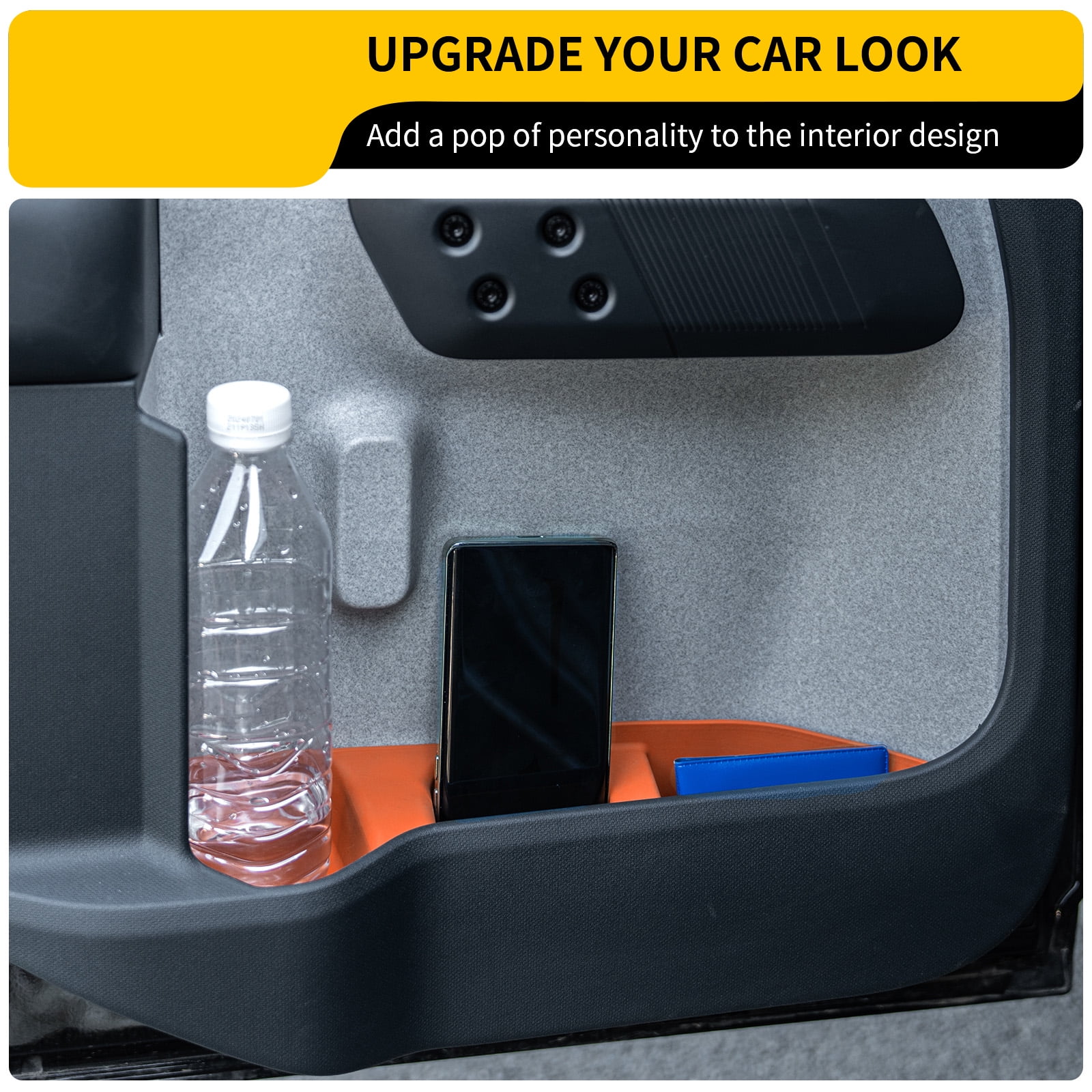 Door Side Storage Tray for 2022-2025 Ford Maverick Side Door Storage Box Car Side Organizer Phone Pocket Silicone Front & Rear 4PCS Maverick Accessories