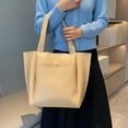 thumbnail image 1 of Becaristey Scratch-proof Handbags With Fine Stitching Wide Application Daily PU Bag Large Capacity Tote Bags khaki, 1 of 6