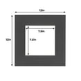 thumbnail image 3 of Textured Black Acid Free 12x12 Picture Frame Mats with White Core Bevel Cut for 8x8 Pictures - Fits, 3 of 4