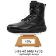 thumbnail image 2 of Soulsfeng Men's Women's Tactical Boots Lightweight Side Zipper Outdoors Combat Hiking Desert Military Boots Black Size 42, 2 of 7