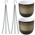 thumbnail image 2 of 2pcs Self Watering Hanging Planter Indoor Hanging Flower Pot Outdoor Hanging Plant Pot Basket Random Style, 2 of 6