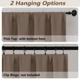 thumbnail image 5 of MKHILL Vela Barley Blackout Tier Curtains 30 Inch 2 Panels, Thermal Insulated Room Darkening Rod Pocket Cafe Curtains for Kitchen Sink Bathroom Small Window Camper, Each 30"W x 30"L, 5 of 10