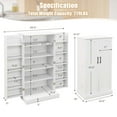 thumbnail image 3 of Costway 47.5" kitchen Pantry Cabinet with Doors Adjustable Shelves Anti-toppling Devices, 3 of 10