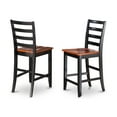 thumbnail image 2 of East West Furniture PBFA5-BLK-W Counter Height Pub Table & 4 Kitchen Dining Chairs, Black Finish, 2 of 5