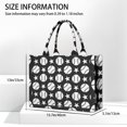 thumbnail image 3 of Large Capacity Tote Bag,Black White Baseball Stars Pattern Handbag Fashion Luxury Tote Bag,15.7"x13"x 5.1" Inches,Laptop Compatible, 3 of 6