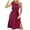 Wine, variant on Ahuyic Printed Solid Color Plus Size Dress For Women, Summer Womens' Sleeveless Tank Knee-Length Dresses,Ladies' Spring And Summer Sleeveless Casual Long Dress Loose Round Neck Lace-Up Dress