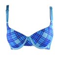 thumbnail image 4 of Women's Mad for Plaid 3 Pack Molded Cup Bra set in vibrant colors 42C Red, 4 of 5