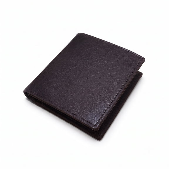 Rasutakshvi - Men's Genuine Leather Dark Brown Bi-Fold Wallet – Slim Classic Design with Card Slots & Cash Compartment