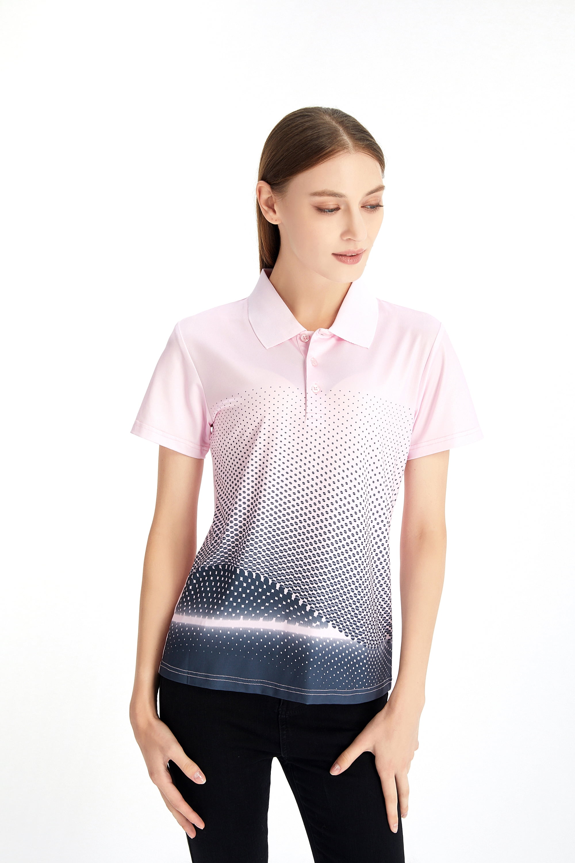 SCODI Women Polo Shirts Moisture Wicking Golf Shirts Slim Fit Golf