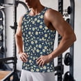 thumbnail image 5 of Balery Daisy Floral B Pattern Men's Workout Tank Top Gym Muscle Tee Fitness Bodybuilding Sleeveless T Shirt Quick Dry Fit Muscle Tank Top Slim-Fit Tank-XX-Large, 5 of 7
