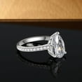 thumbnail image 2 of Bow Jewel 14K White Gold Plated Wedding Anniversary Rings - 2.46 Ct Pear Cut Diamond Promise Rings for Her - Engagement Rings for Women's - New Year Gifts - Gorgeous Christmas Special Gift, 2 of 9