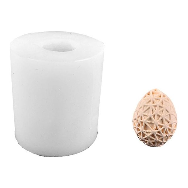 Molde de vela de silicona para huevo de Pascua 3d, arte de decoración de resina epoxi de yeso y Chocolate
