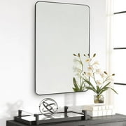 CULER Black Bathroom Wall Mirror,24 x 36 Inch Rectangle Vanity Modern Tempered Glass Mirror for Bedroom, Living Room, Entryway (24x36 Inch, Black)