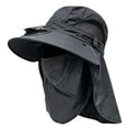 thumbnail image 2 of Unisex Outdoor Solar Fan Fishing Sun Hat with Removable Face Neck Flap, Wide Brim UV Protection Hat, Cooling Ventilated Headwear for Fishing, Hiking, Gardening and Summer Outdoor Activities, 2 of 5