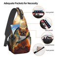 thumbnail image 3 of Sling Bag for Men, Maple Leaf Meditating Chihuahua Fanny Pack Crossbody Bags Shoulder Chest Bag, Small Gym Bag Anti Theft Crossbody Backpack Daypack for Travel Sports Running Hiking, 3 of 7