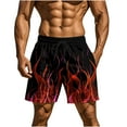 thumbnail image 3 of Ofertas del día DDAPJ pyju Mens Novelty Print Swim Trunks Quick Dry Board Shorts Breathable Surf Beach Shorts Swimwear Bathing Suits Red XXL, 3 of 9